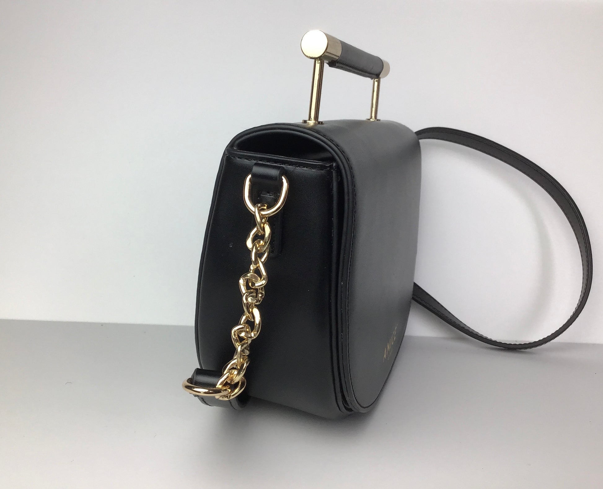 ANiCE’ By Angel SHAKUR Half Moon Metal Leather Top-Handle image 10