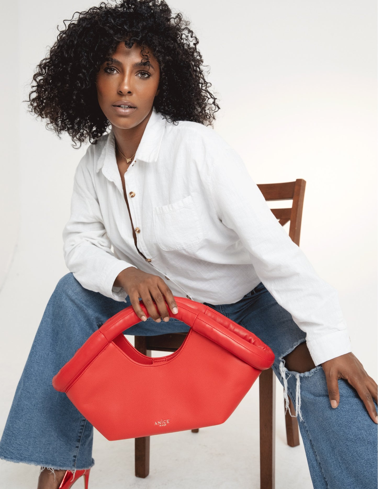 ANiCE’ By Angel RUMI Tote Bag in Rose Red