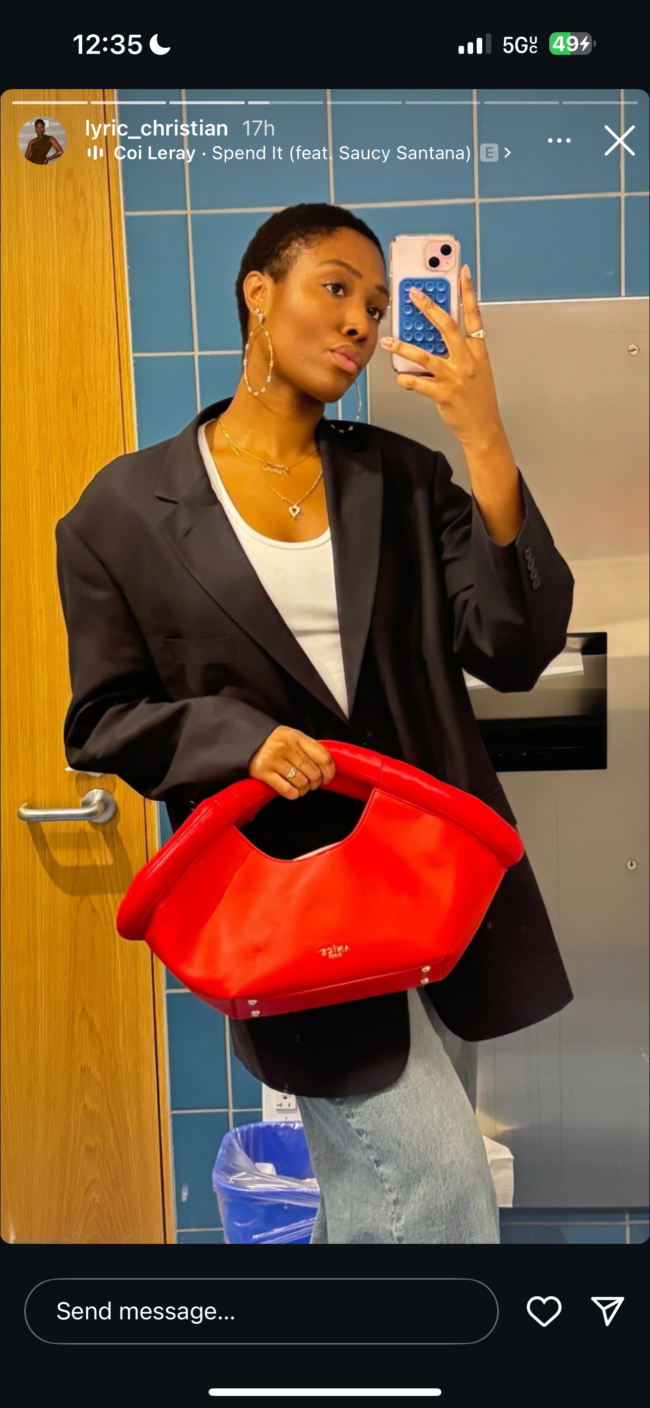 ANiCE’ By Angel RUMI Tote Bag in Rose Red