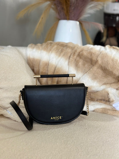 ANiCE’ By Angel SHAKUR Half Moon Metal Leather Top-Handle image 9